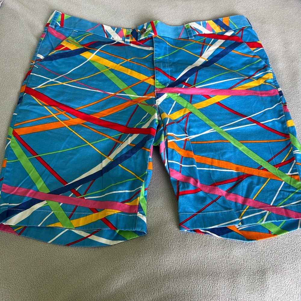 Loudmouth Golf Shorts Mens 42 Fairway Stix Heritage Geometric John Daly Casual